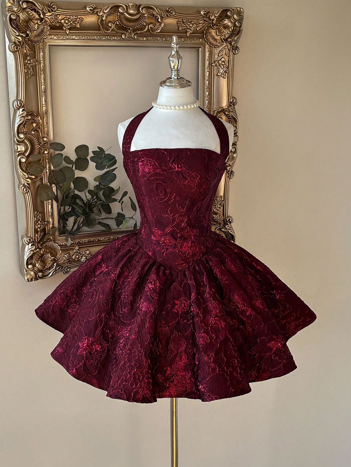 Elegantes, romantiques, à la mode Robes de cocktail courtes bordeaux pour le bal de fin d'année Robe de prom courte MP320