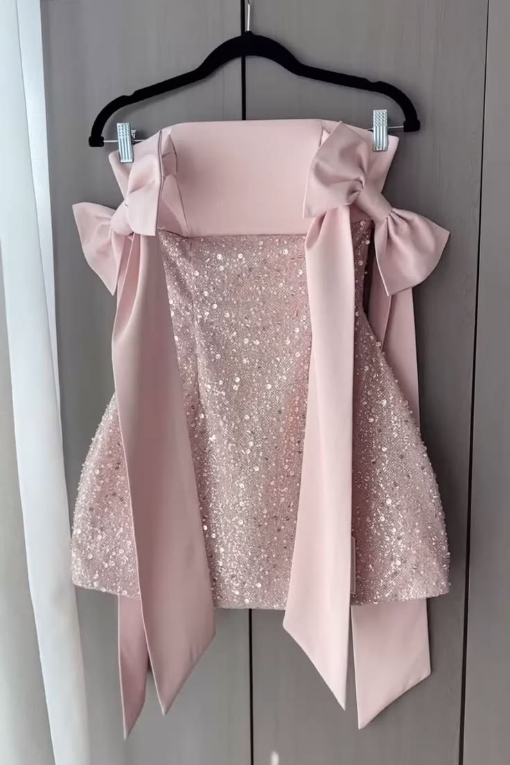 New Arrival Sheath Strapless Pink Sequin High School Dance Short Mini Homecoming Dresses Inspo Hoco Ideas MP1425