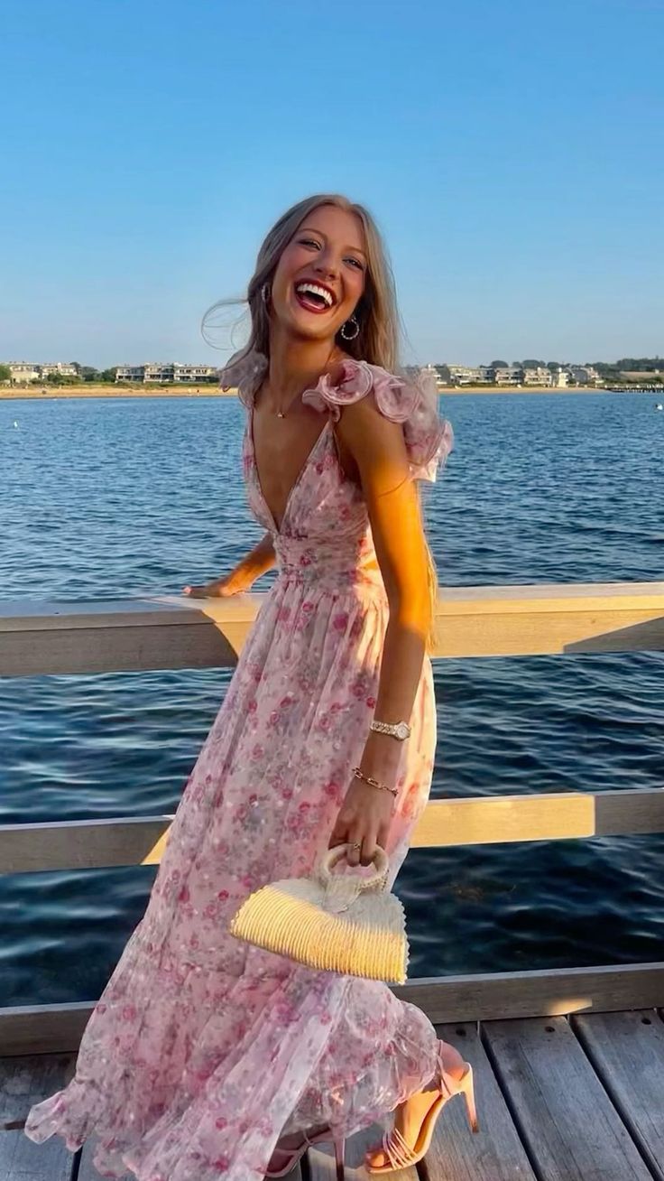 Cute A Line Spaghetti Strap Floral Sleeveless Prom Dresses Long Formal Dresses Graduation Gown MP469