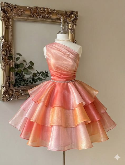 Robe de bal bustier asymétrique dégradée, courte, mini, tenue d'anniversaire, robe de bal de fin d'année, MP832