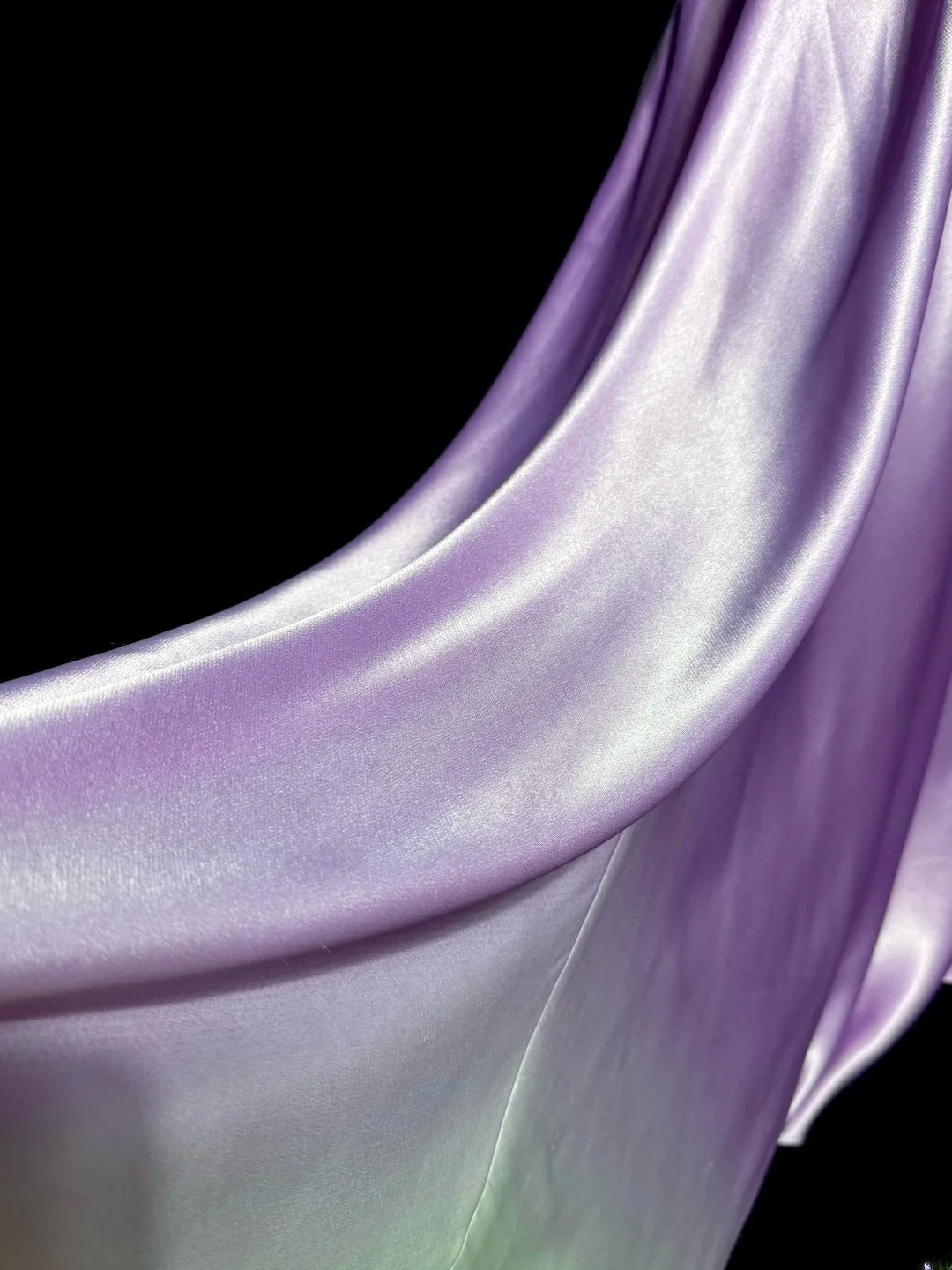 Modest Mermaid Ombre Purple Halter Satin With Appliques Backless Prom Dresses Long Formal Dress Graduation Gown MP509