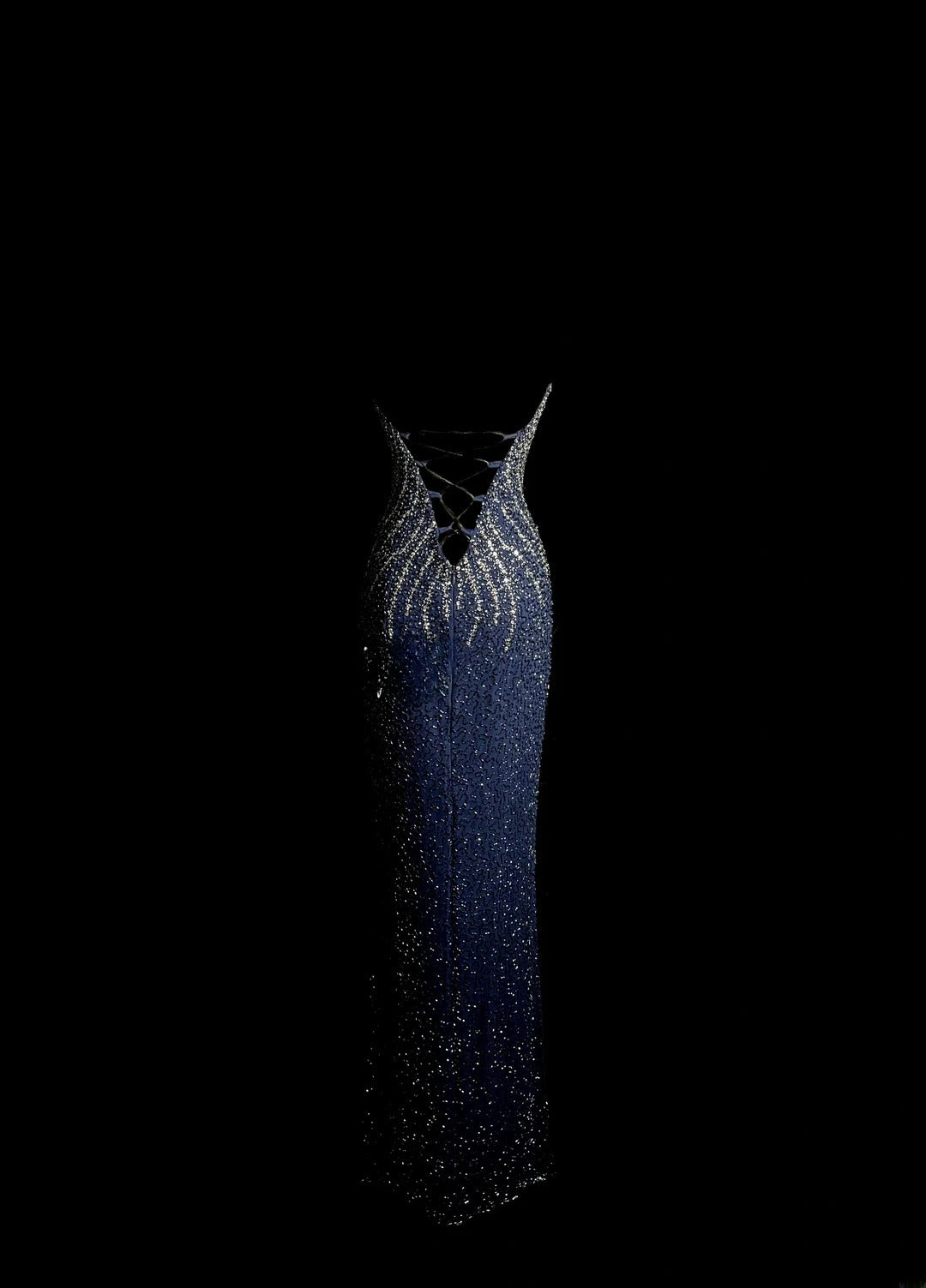 Fashionable Mermaid Halter Navy Blue Sequin Backless Retro Themed Prom Outfits 90s Y2K Evening Dress Long Prom Dresses MP1233