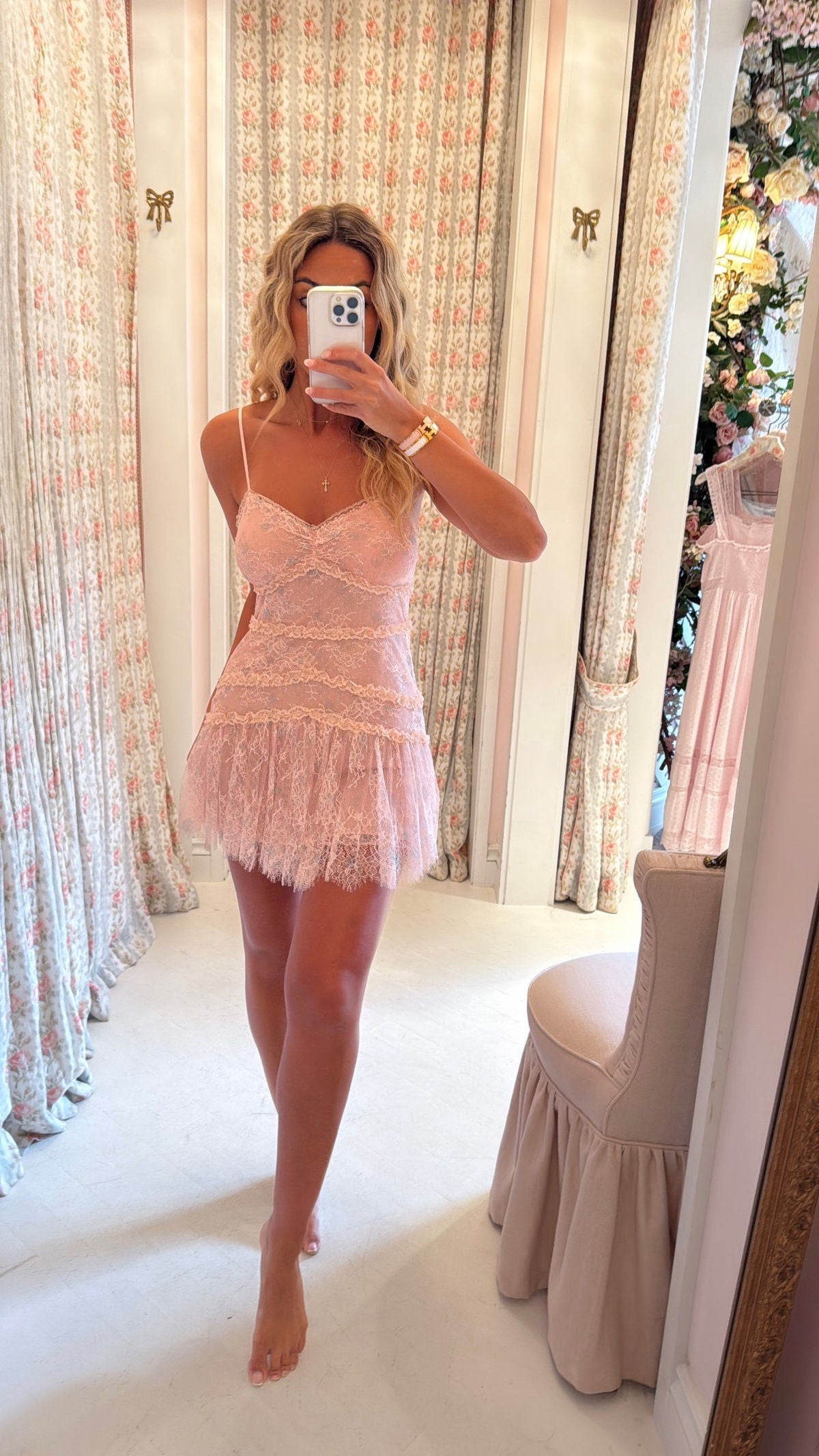 Wunderschönes A-Linien Spaghetti-Träger Rosa Spitze Hoco Kleid Inspo Homecoming Edle Süße Party Outfits MP430