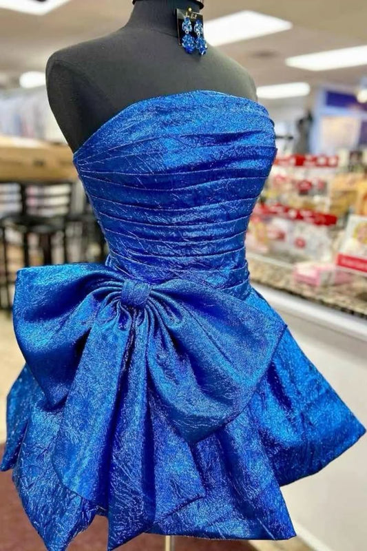 Niedliches A-Linien-Sweetheart-Neckline Royalblaues Mini Kurzes Abschlussballkleid Hoco Ballkleid MP1398
