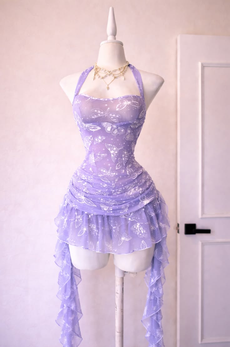 Süßes lilafarbenes Kleid Mädchenhaftes süßes Outfit-Idee Geburtstags-Outfits Ballkleider MP942