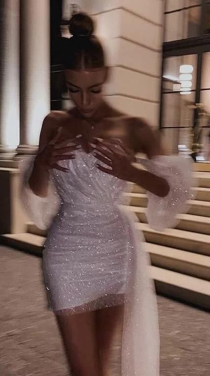 Sexy Pailletten kurzes Ballkleid MP318