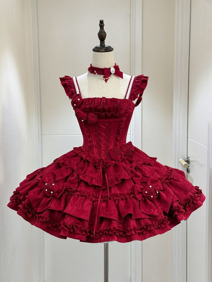 Süße Cocktailkleider Quadratischer Ausschnitt Burgund Satin Ballkleid Formelles Geburtstagsparty Homecoming Kleid MP553