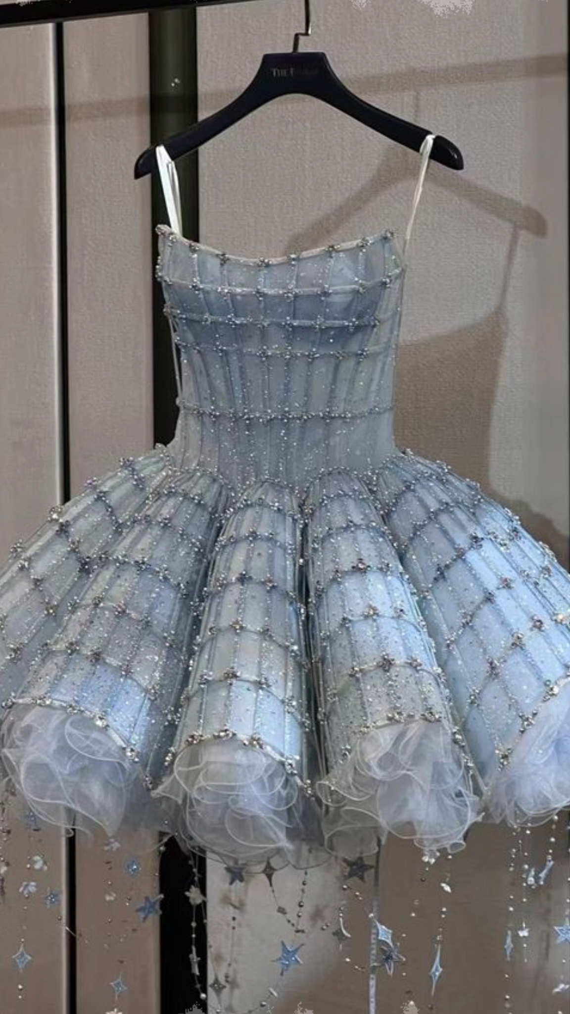 Sparkly Cocktail Dresses Strapless Blue Ball Gown Formal Birthday Homecoming Party Dress MP554