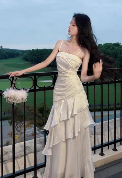 Vintage-Inspired Birthday Party Dresses Pink Ruffled Layered Fairy-tale Graduation Prom Dresses MP303