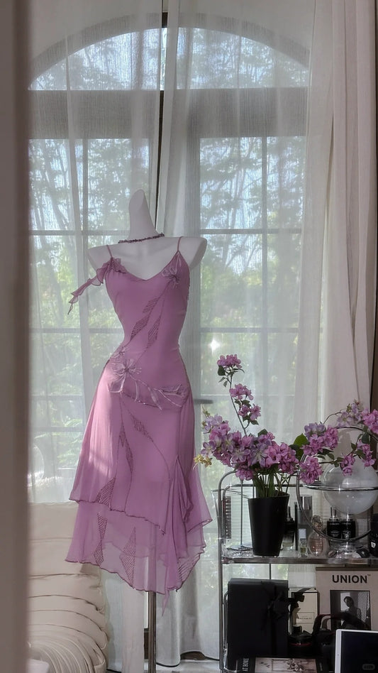 Lilac Homecoming Dresses Sheath Spaghetti Strap Short Party Graduation Outfits MP979