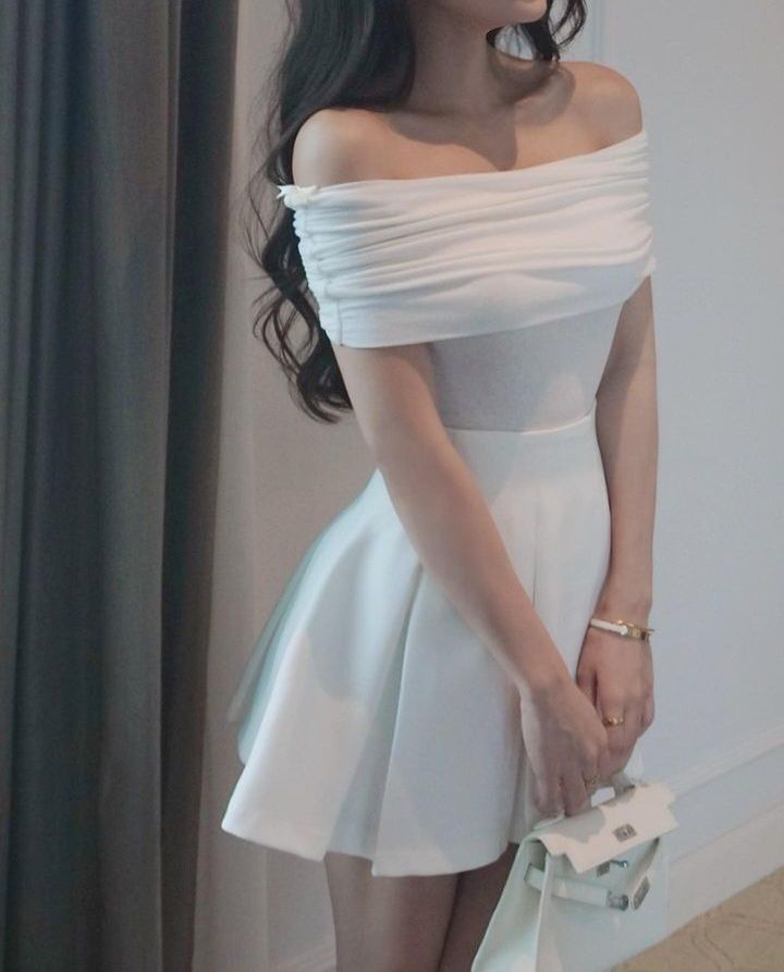 Classy A Line Off The Shoulder White Inspiration Homecoming Dresses Hoco Gown Graduation Outfits MP1288