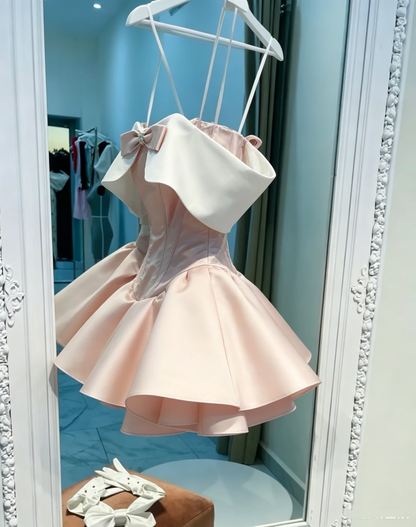 Süße rosa Cocktailkleider schulterfrei Ballkleid formelles Geburtstag Homecoming Partykleid MP552