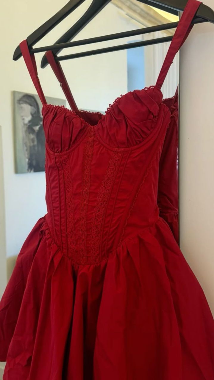 Cute A line Straps Red Little Mini Homecoming Dresses Hoco Gown 20th Birthday Outfit MP1281