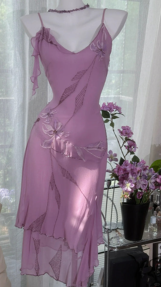 Lilac Homecoming Dresses Sheath Spaghetti Strap Short Party Graduation Outfits MP979