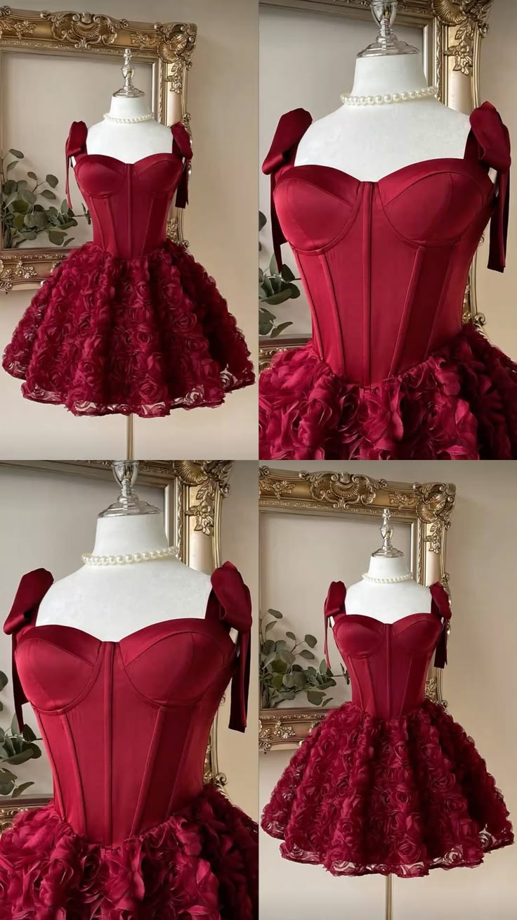 New Arrival Ball Gown Straps Burgundy Short Mini Homecoming Dresses Inspo Hoco Birthday Outfit Idea MP1311