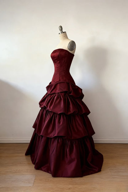 Chic Gray Blue Long Prom Dresses Ball Gown Evening Dresses Graduation Gown MP524