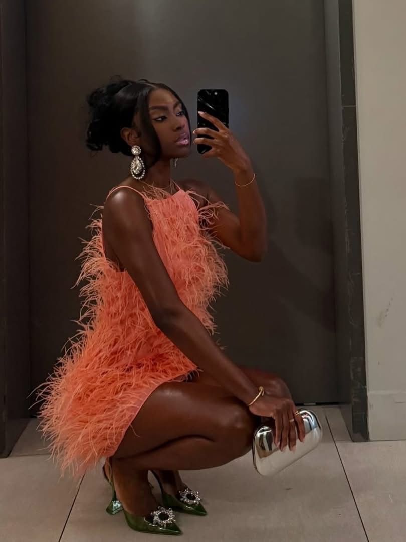 Cute Sheath Scoop Orange With Feathers Short Mini 15 16 Birthday Homecoming Dresses MP701