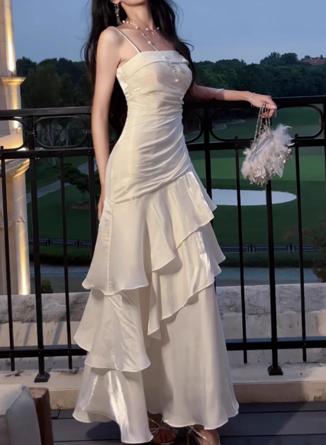Vintage-Inspired Birthday Party Dresses Pink Ruffled Layered Fairy-tale Graduation Prom Dresses MP303