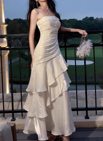 Vintage-Inspired Birthday Party Dresses Pink Ruffled Layered Fairy-tale Graduation Prom Dresses MP303