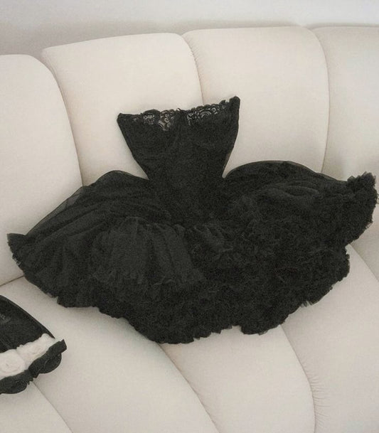 Neu eingetroffen: Ballkleid, trägerlos, kleines schwarzes Kleid, kurzes Mini-Heimkehrkleid, Hoco, 19. Geburtstag Outfit MP1302