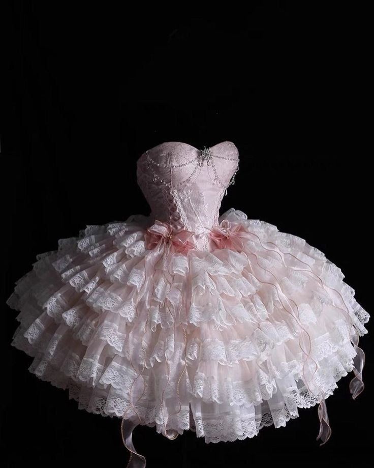 Princess Pink Ball Gown Sweetheart Lace Short Homecoming Dress 16Th Birthday Outfits Party Outfits MP535
