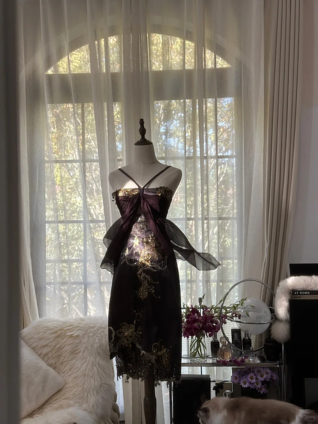 Sexy Homecoming Dresses A Line Halter Black Chiffon Knee Length Party Graduation Outfits MP1096