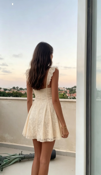 Belles robes de cocktail courtes à col cœur et dentelle pour fête de 16 ans MP341