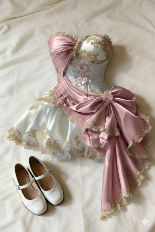 Neu eingetroffen Ballkleid Sweetheart Pink mit goldener Spitze kurze Mini-Heimkehrer-Kleider Hoco 19. Geburtstag Outfit MP1305