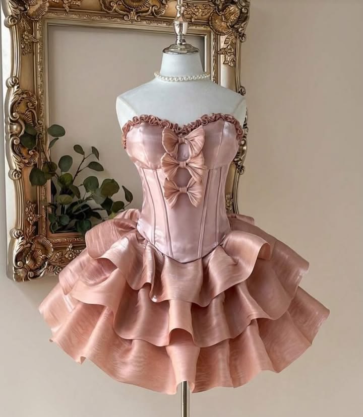 Cute Ball Gown Sweetheart Pink Satin Short Mini 15 16 Birthday Outfits Homecoming Dress MP728