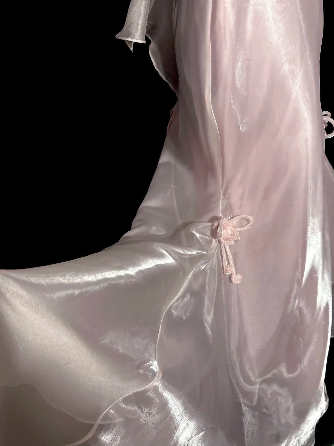 Elegant Long Prom Dresses Pink Mermaid Spaghetti Strap With Lace Satin Formal Dress Graduation Gown MP364