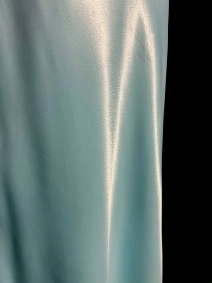 Elegant Long Prom Dresses Blue Mermaid Spaghetti Strap V Neck Satin Formal Dress Graduation Gown MP367