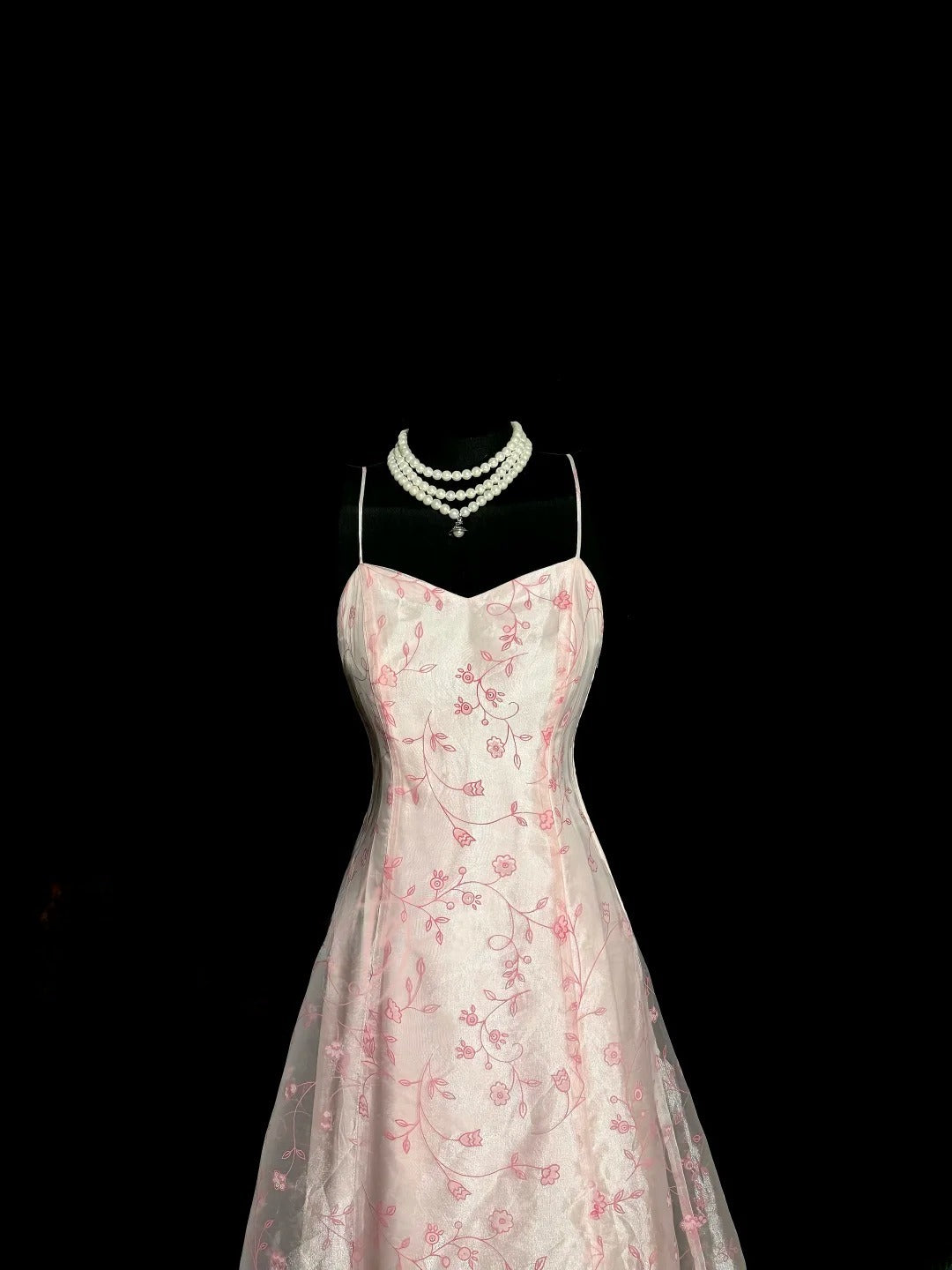 Elegant Long Prom Dresses A Line Pink Satin Lace Formal Dress Graduation Gown MP374