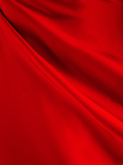 Red Prom Dresses Inspiration Sheath Strapless Satin Formal Dress MP237