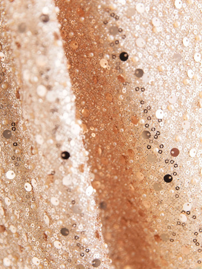 Princess Prom Dresses Red & Apricot Off-Shoulder A-Line Sequins Evening Dress MP241