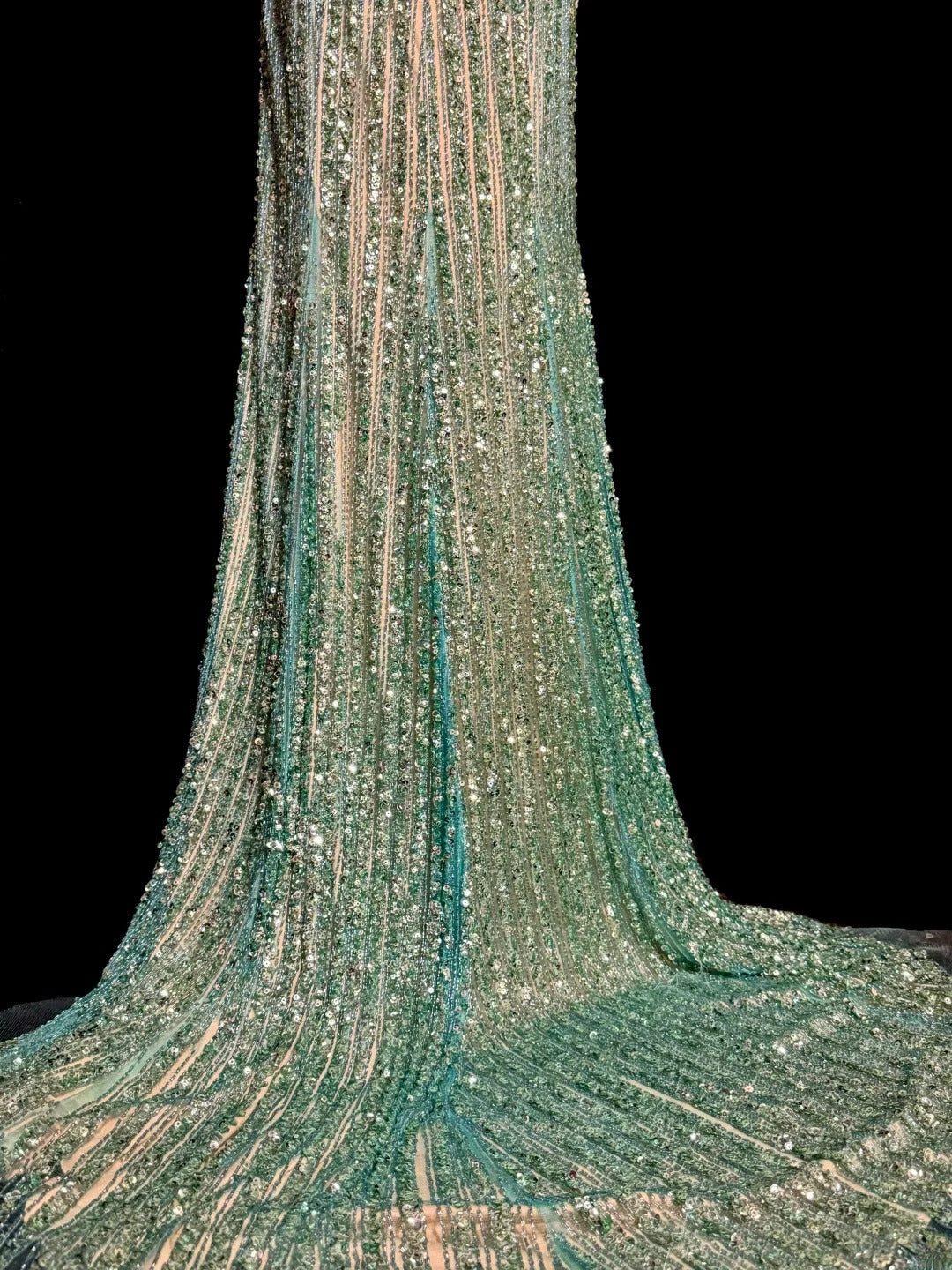 Sparkly Long 80s Prom Dresses Green Mermaid Sweetheart Vintage Formal Dress Graduation Gown MP377