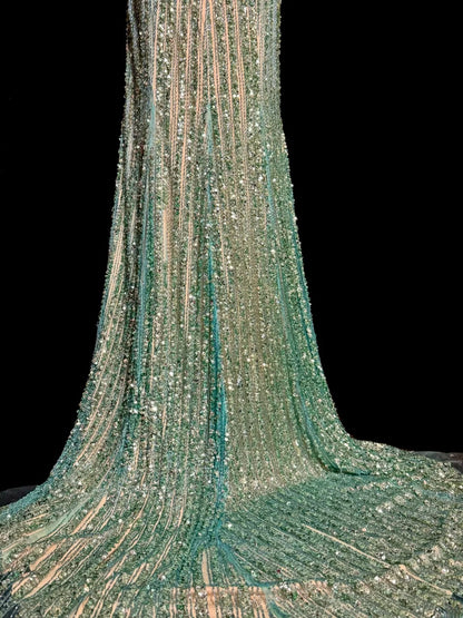 Sparkly Long 80s Prom Dresses Green Mermaid Sweetheart Vintage Formal Dress Graduation Gown MP377