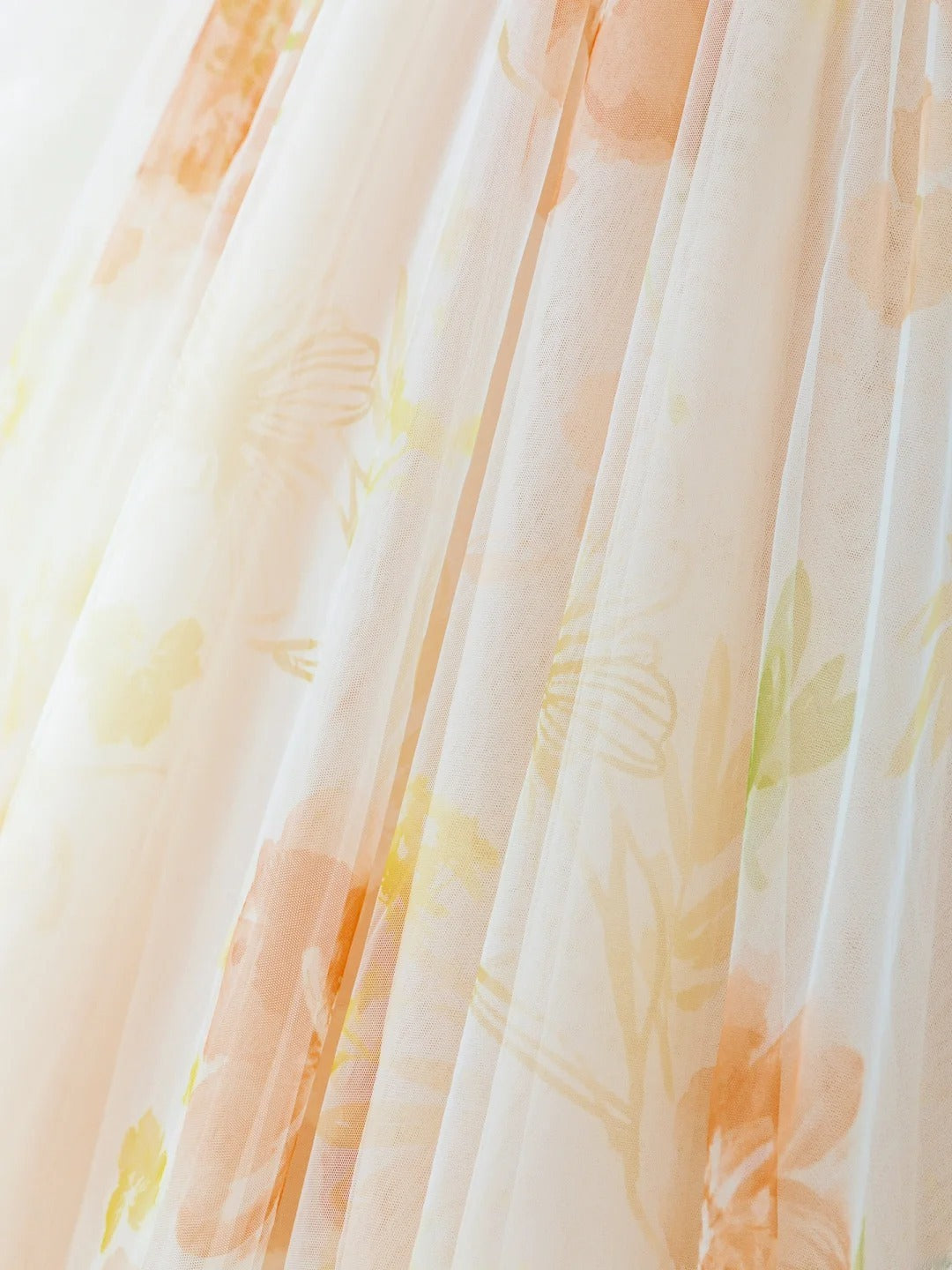 Elegant Prom Dresses Simple A-Line Strapless Orange Floral Formal Dress MP243