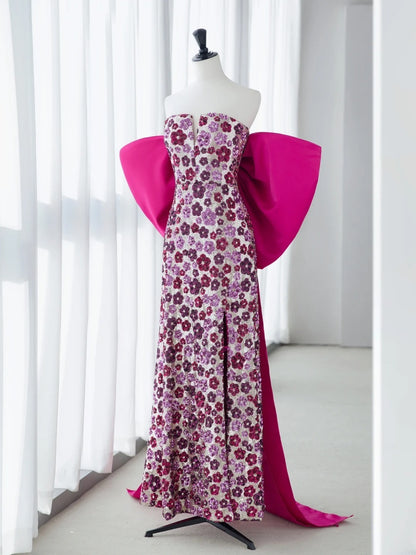 Modest Long Prom Dresses A Line Strapless Pink Satin Senior Formal Dress Ideas Graduation Gown MP247