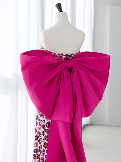 Modest Long Prom Dresses A Line Strapless Pink Satin Senior Formal Dress Ideas Graduation Gown MP247