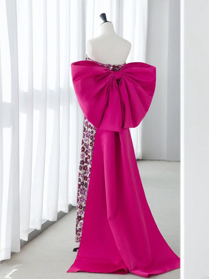 Modest Long Prom Dresses A Line Strapless Pink Satin Senior Formal Dress Ideas Graduation Gown MP247