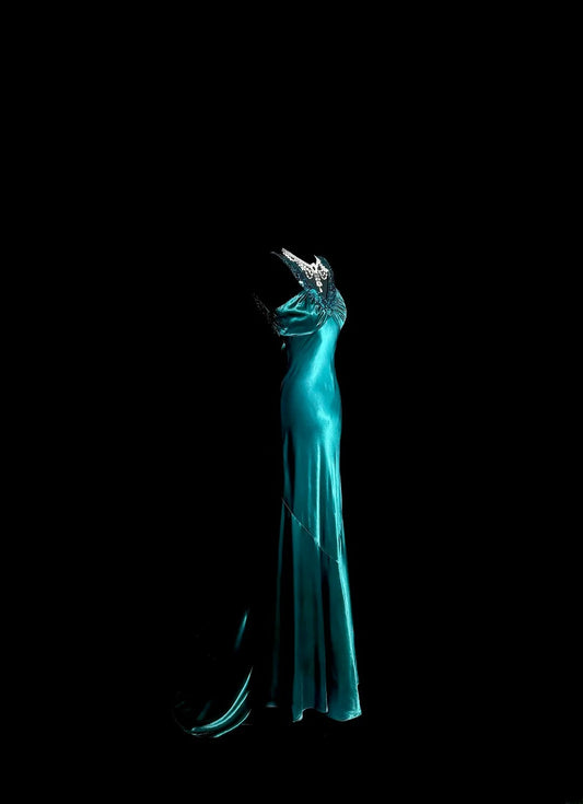 Modest Long Prom Dresses Mermaid V Neck With Pleated Beading Satin Formal Dress Graduation Gown MP385