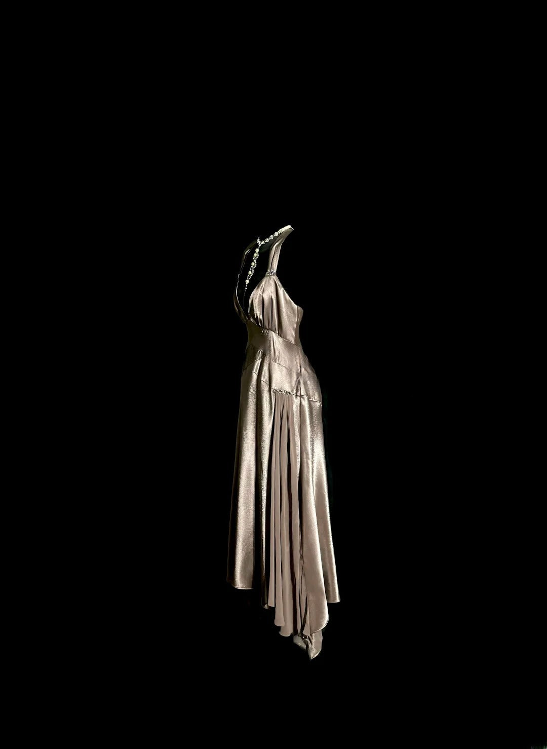 Elegante knielange Abschlussballkleider A-Linie Champagner-Satin-Formkleid Abschlusskleid MP386