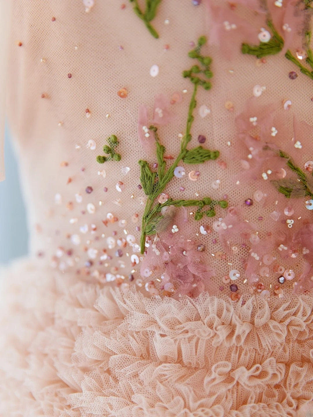 Sweet Long Quinceañera Dresses Ball Gown Strapless Tulle With Sleeves With Appliques Quince Dress MP256