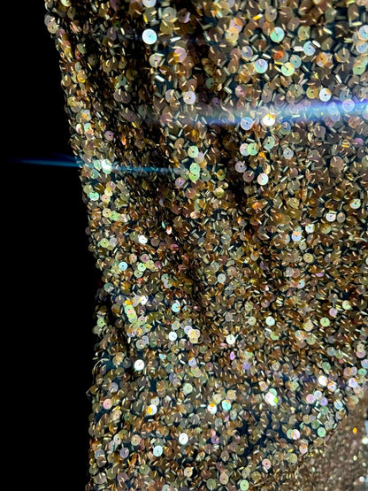 Sparkly Gold Prom Dresses Sheath Halter V Neck Long Formal Dresses Graduation Gown MP388