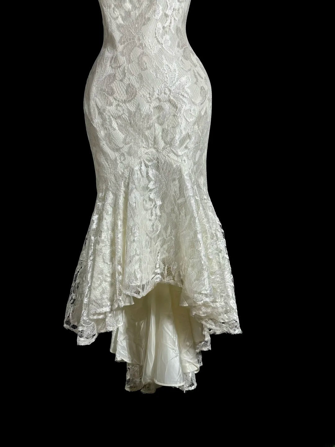 Vintage Mermaid Off The Shoulder Ivory Lace Short Princess Bridal Gowns Wedding Dresses MP394