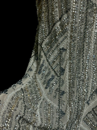Robes de bal sirène grises argentées scintillantes, robes de soirée longues dos nu, robes de graduation MP397