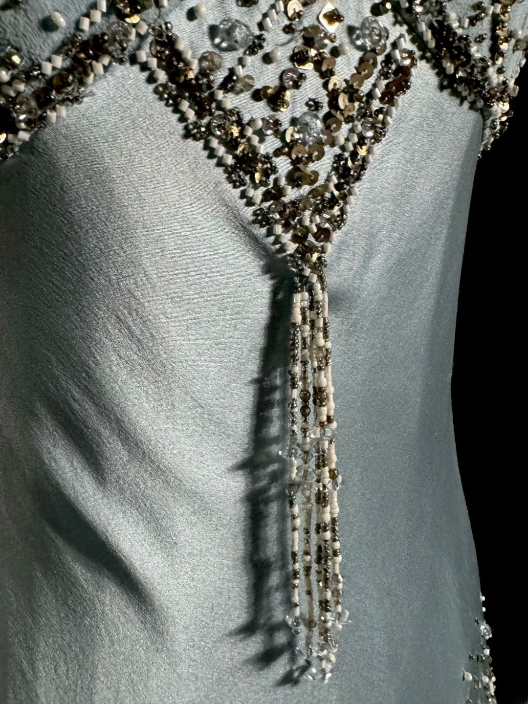 Sparkly Prom Dresses Mermaid Spaghetti Strap Blue Tea Length Formal Dresses Graduation Gown MP398