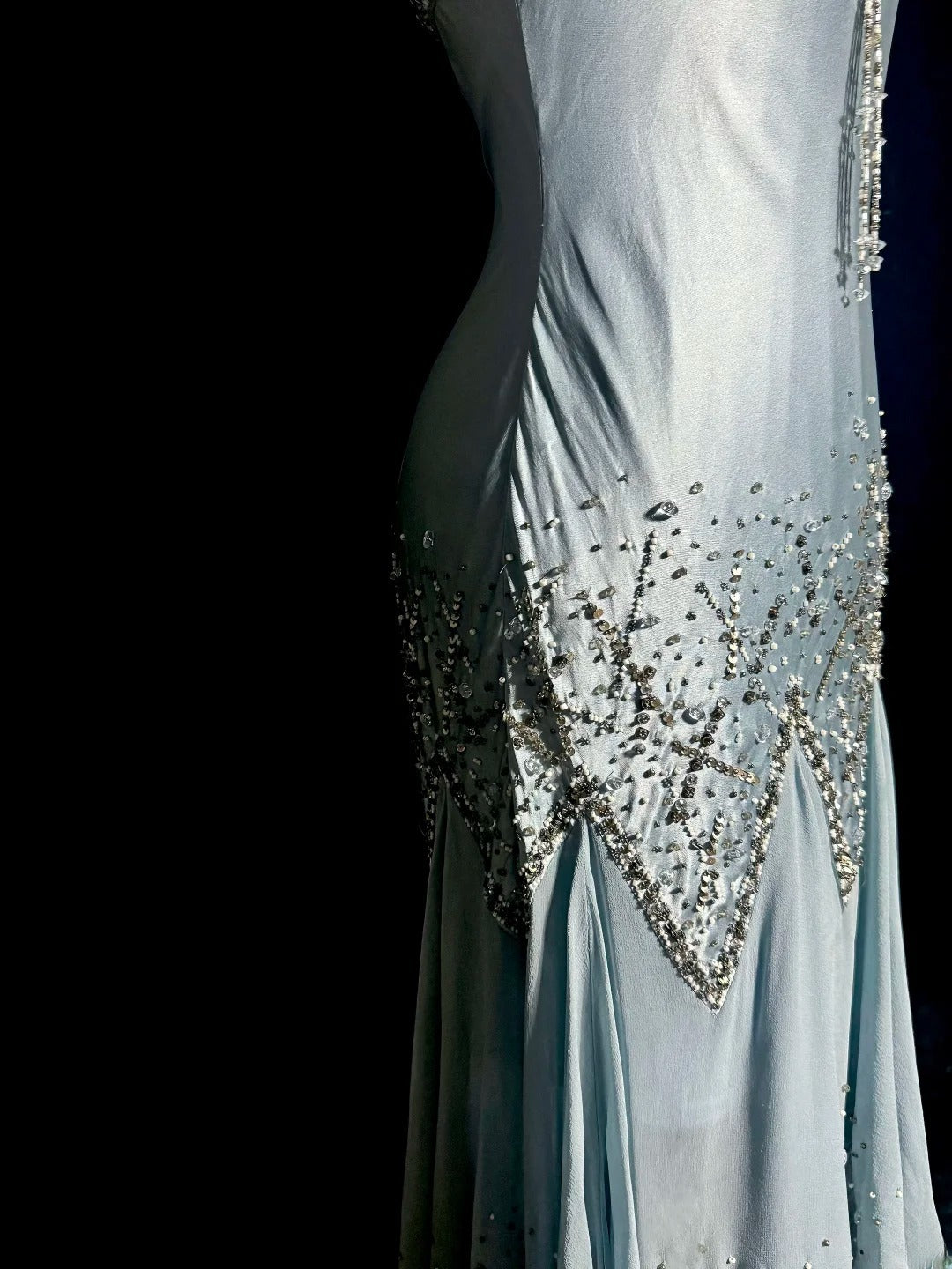 Sparkly Prom Dresses Mermaid Spaghetti Strap Blue Tea Length Formal Dresses Graduation Gown MP398