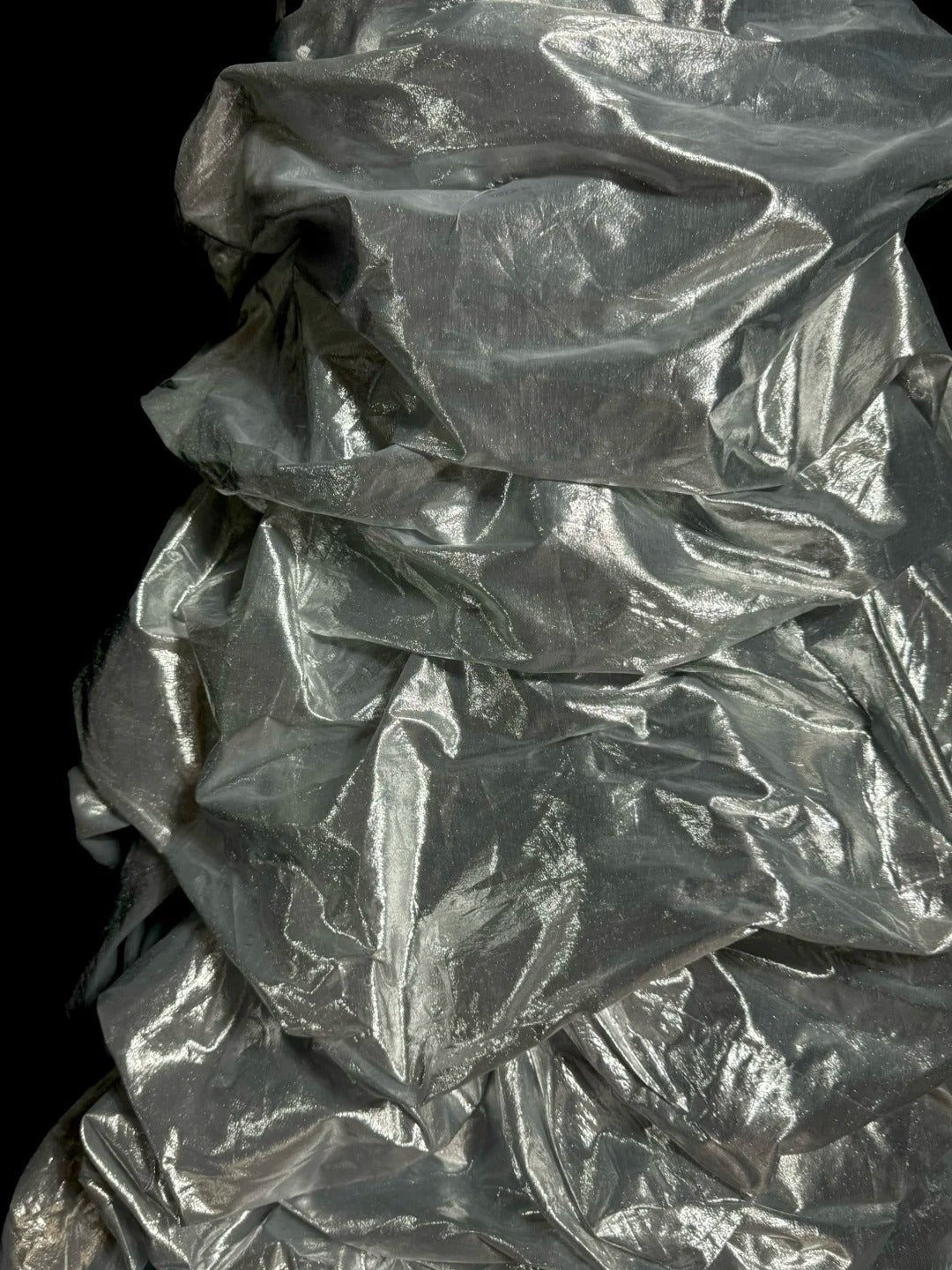 Modest Ball Gown Sweetheart Organza Silver Gray Sleeveless Prom Dresses Long Formal Dresses Graduation Gown MP405