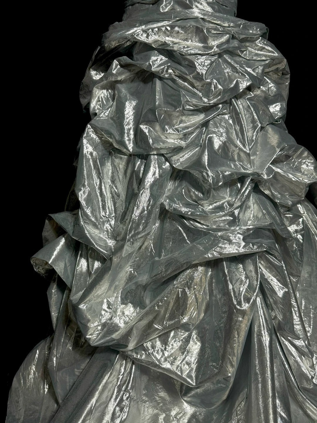 Modest Ball Gown Sweetheart Organza Silver Gray Sleeveless Prom Dresses Long Formal Dresses Graduation Gown MP405